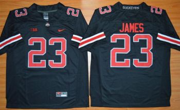 Ohio State Buckeyes #23 Lebron James Black(Red No.) Limited Stitched NCAA Jersey
