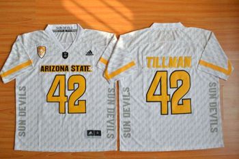 Arizona State Sun Devils #42 Pat Tillman New White Stitched NCAA Basketball Jersey