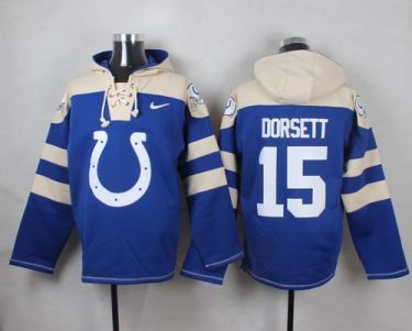 Nike Indianapolis Colts #15 Phillip Dorsett Royal Blue Player Pullover NFL Hoodie