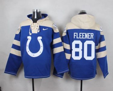 Nike Indianapolis Colts #80 Coby Fleener Royal Blue Player Pullover NFL Hoodie