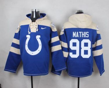 Nike Indianapolis Colts #98 Robert Mathis Royal Blue Player Pullover NFL Hoodie
