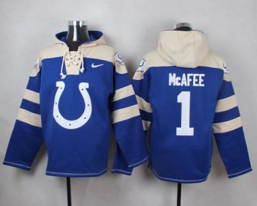 Nike Indianapolis Colts #1 Pat McAfee Royal Blue Player Pullover NFL Hoodie
