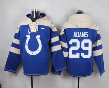 Nike Indianapolis Colts #29 Mike Adams Royal Blue Player Pullover NFL Hoodie