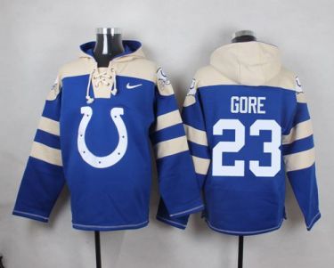 Nike Indianapolis Colts #23 Frank Gore Royal Blue Player Pullover NFL Hoodie