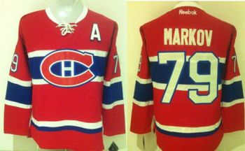 Montreal Canadiens #79 Andrei Markov Red New CH Stitched NHL Jersey
