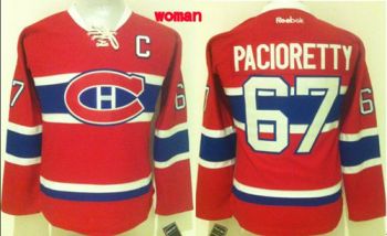 Women Montreal Canadiens #67 Max Pacioretty Red Home Stitched NHL Jersey