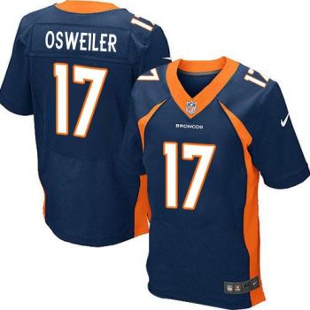 Nike Denver Broncos #17 Brock Osweiler Navy Blue Alternate Men's Stitched NFL New Elite Jersey