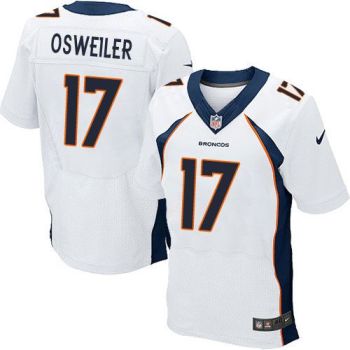 Nike Denver Broncos #17 Brock Osweiler White Men's Stitched NFL New Elite Jersey