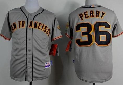 San Francisco Giants #36 Gaylord Perry Grey Road Cool Base Stitched Baseball Jersey