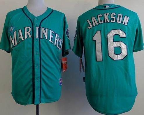 Seattle Mariners #16 Austin Jackson Green Alternate Cool Base Stitched Baseball Jersey