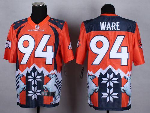Nike Denver Broncos #94 DeMarcus Ware Orange Men's Stitched NFL Elite Noble Fashion Jersey