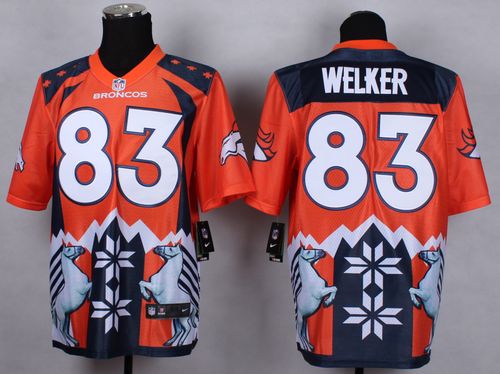 Nike Denver Broncos #83 Wes Welker Orange Men's Stitched NFL Elite Noble Fashion Jersey