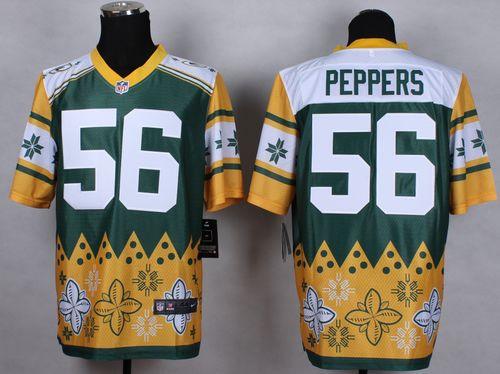 Nike Green Bay Packers #56 Julius Peppers Green Men's Stitched NFL Elite Noble Fashion Jersey