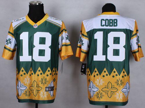 Nike Green Bay Packers #18 Randall Cobb Green Men's Stitched NFL Elite Noble Fashion Jersey