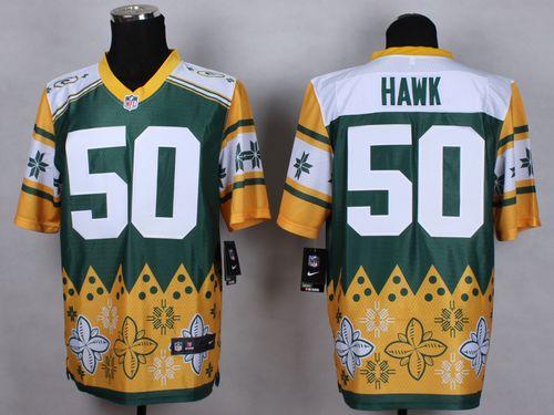 Nike Green Bay Packers #50 A.J. Hawk Green Men's Stitched NFL Elite Noble Fashion Jersey