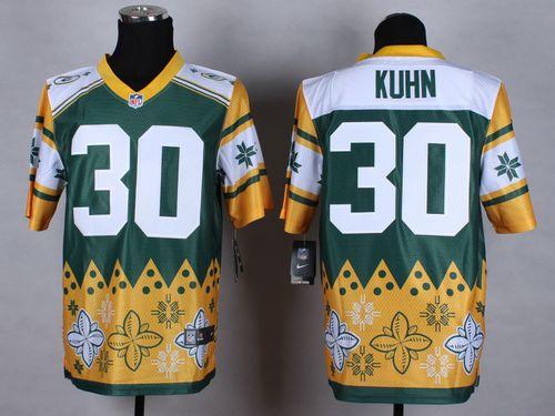 Nike Green Bay Packers #30 John Kuhn Green Men's Stitched NFL Elite Noble Fashion Jersey