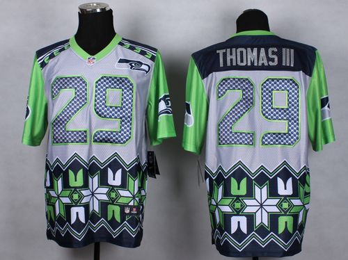 Nike Seattle Seahawks #29 Earl Thomas III Grey Men's Stitched NFL Elite Noble Fashion Jersey