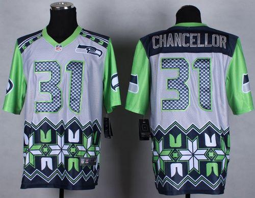 Nike Seattle Seahawks #31 Kam Chancellor Grey Men's Stitched NFL Elite Noble Fashion Jersey
