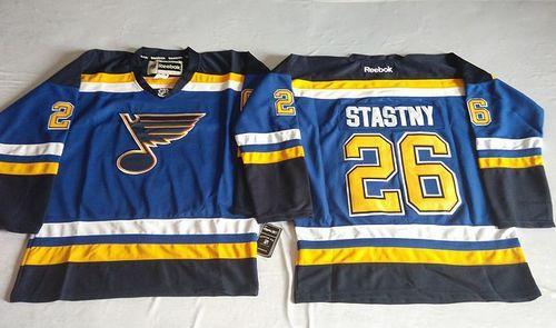 St. Louis Blues #26 Paul Stastny Light Blue Home Stitched NHL Jersey