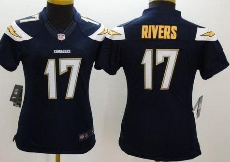 Women's Nike San Diego Chargers #17 Philip Rivers Navy Blue Team Color Stitched NFL Limited Jersey