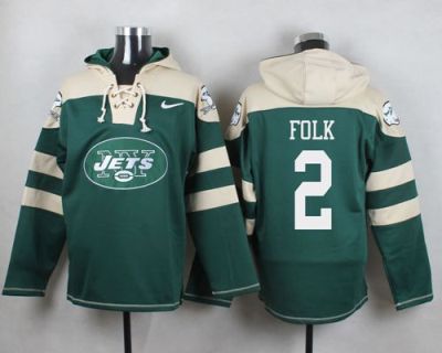 Nike New York Jets #2 Nick Folk Green Player Pullover NFL Hoodie