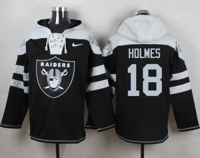Nike Oakland Raiders #18 Andre Holmes Black Player Pullover NFL Hoodie