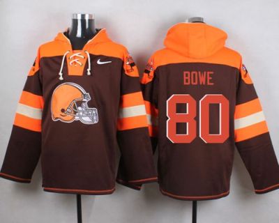 Nike Cleverland Browns #80 Dwayne Bowe Brown Player Pullover NFL Hoodie