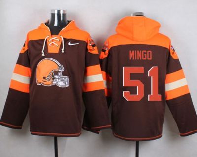 Nike Cleverland Browns #51 Barkevious Mingo Brown Player Pullover NFL Hoodie