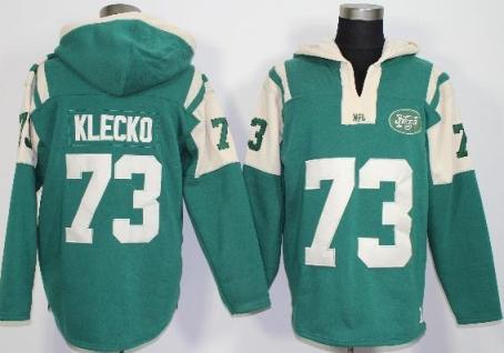 Nike New York Jets #73 KLECKO Green Player Winning Method Pullover NFL Hoodie