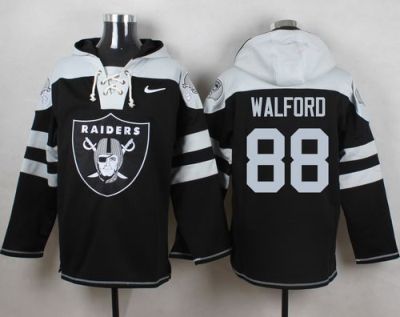 Nike Oakland Raiders #88 Clive Walford Black Player Pullover NFL Hoodie