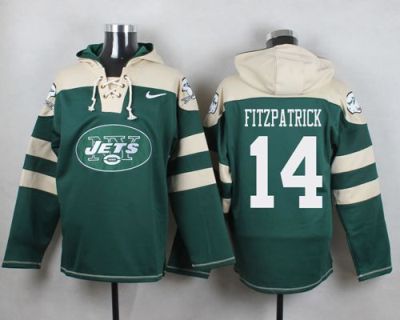 Nike New York Jets #14 Ryan Fitzpatrick Green Player Pullover NFL Hoodie