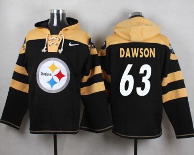 Nike Pittsburgh Steelers #63 Dermontti Dawson Black Player Pullover NFL Hoodie
