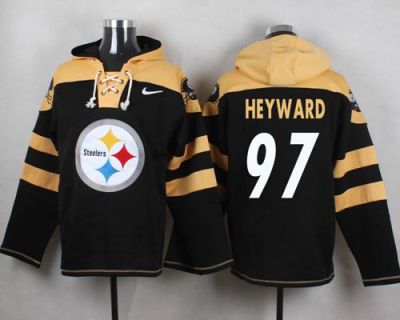 Nike Pittsburgh Steelers #97 Cameron Heyward Black Player Pullover NFL Hoodie