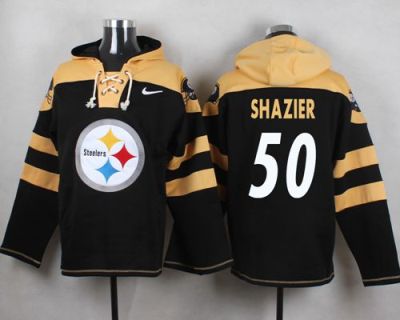 Nike Pittsburgh Steelers #50 Ryan Shazier Black Player Pullover NFL Hoodie