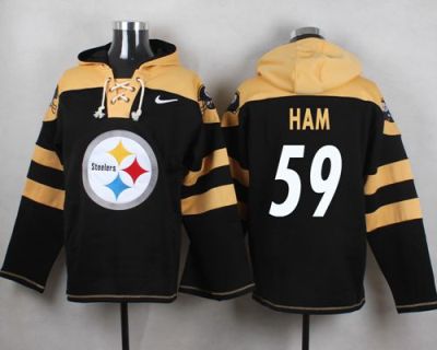 Nike Pittsburgh Steelers #59 Jack Ham Black Player Pullover NFL Hoodie