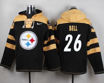 Nike Pittsburgh Steelers #26 Le'Veon Bell Black Player Pullover NFL Hoodie
