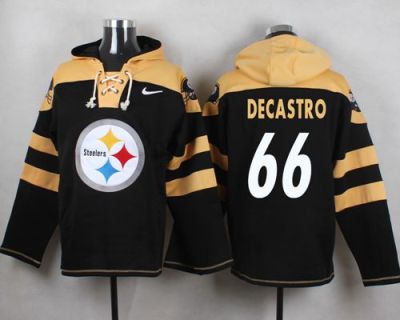 Nike Pittsburgh Steelers #66 David DeCastro Black Player Pullover NFL Hoodie