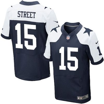Nike Dallas Cowboys #15 Devin Street Navy Blue Thanksgiving Throwback Men's Stitched NFL Elite Jersey