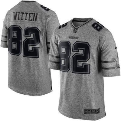 Nike Dallas Cowboys #82 Jason Witten Gray Men's Stitched NFL Limited Gridiron Gray Jersey