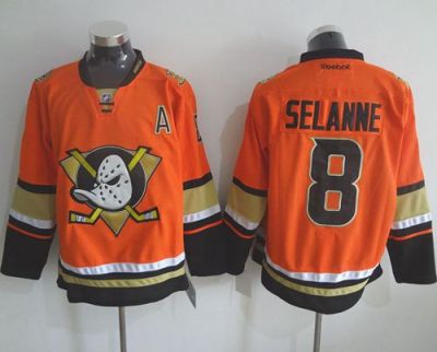 Anaheim Ducks #8 Teemu Selanne Orange Alternate Stitched NHL Jersey