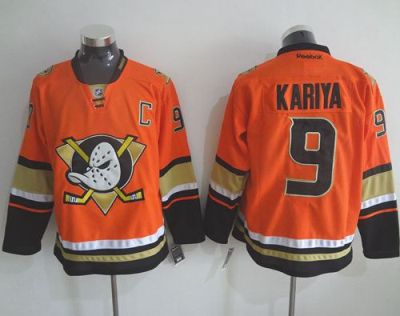 Anaheim Ducks #9 Paul Kariya Orange Alternate Stitched NHL Jersey