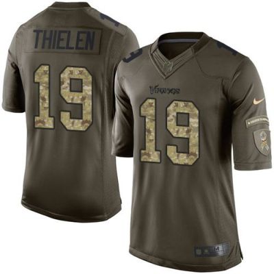 Nike Minnesota Vikings #19 Adam Thielen Green Men's Stitched NFL Limited Salute To Service Jersey