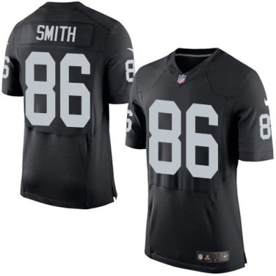 Nike Oakland Raiders #86 Lee Smith Black Team Color Men's Stitched NFL New Elite Jersey