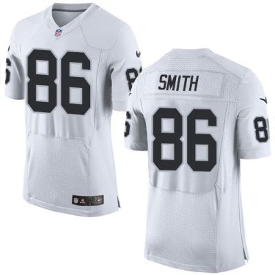 Nike Oakland Raiders #86 Lee Smith White Men's Stitched NFL New Elite Jersey