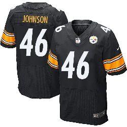 Nike Pittsburgh Steelers #46 Will Johnson Black Team Color Men's Stitched NFL Elite Jersey