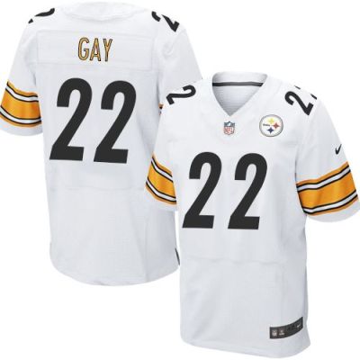 Nike Pittsburgh Steelers #22 William Gay White Men's Stitched NFL Elite Jersey