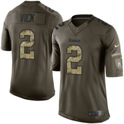 Nike Pittsburgh Steelers #2 Michael Vick Green Men's Stitched NFL Limited Salute To Service Jersey