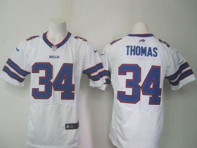 Nike Buffalo Bills #34 Thurman Thomas White Men's Stitched NFL New Elite Jersey