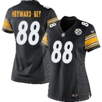 Women Nike Steelers #88 Darrius Heyward-Bey Black Team Color Stitched NFL Elite Jersey
