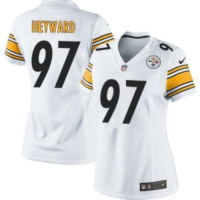 Women Nike Steelers #97 Cameron Heyward White Stitched NFL Elite Jersey